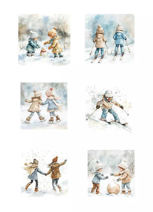 SALG! Reprint -klippark- Children playing- A4 kp0133