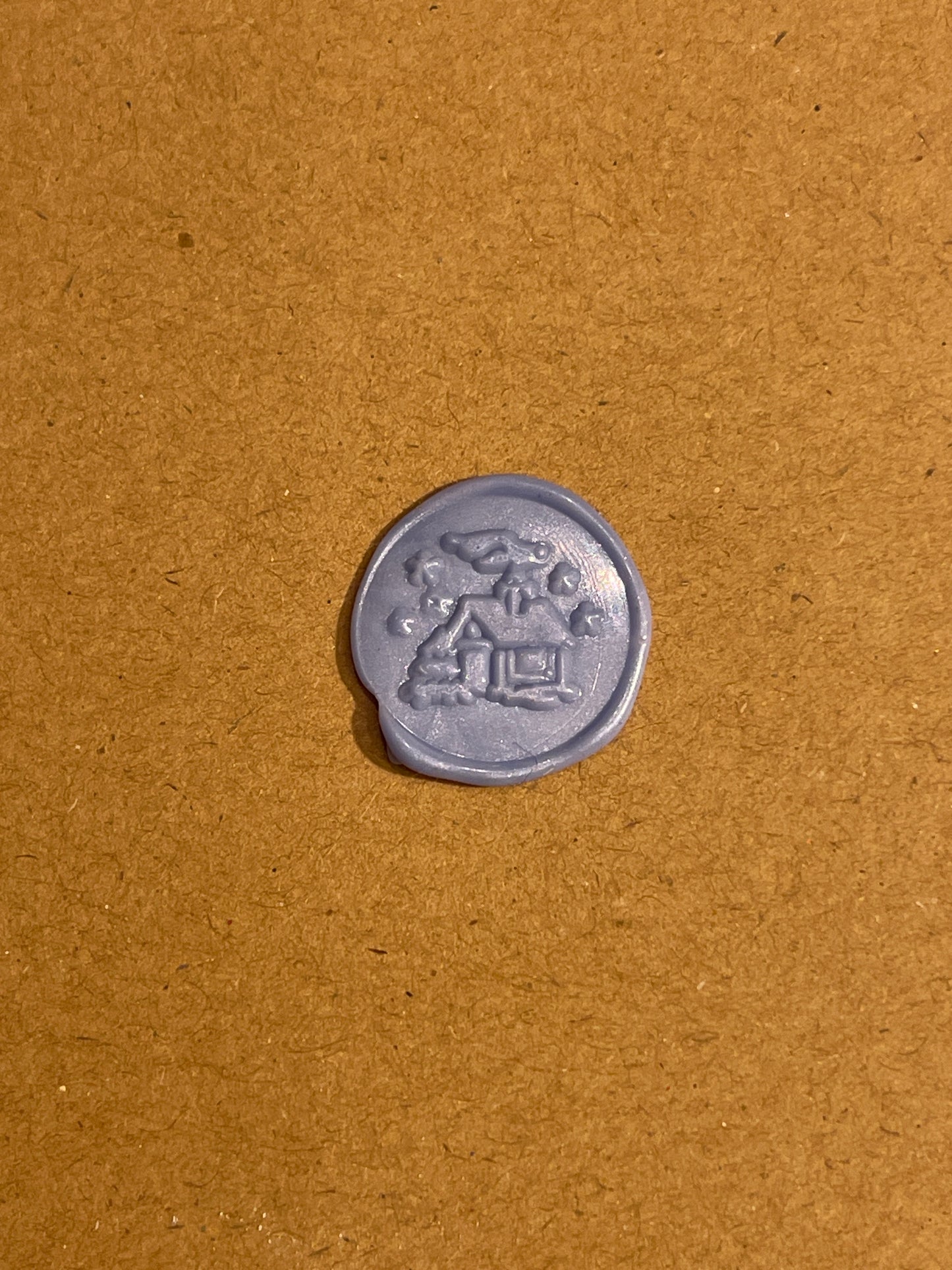 lakkstempel MINI - wax sealing coin - hytte i skogen / hus - til lakkstempel segl