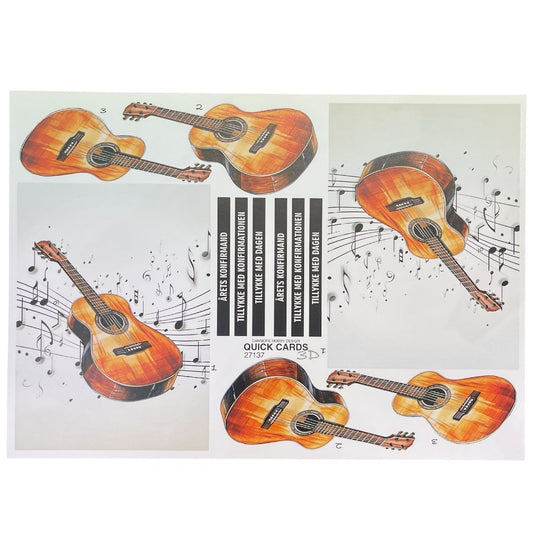 3D klippark - gitar - musikk noter🎶