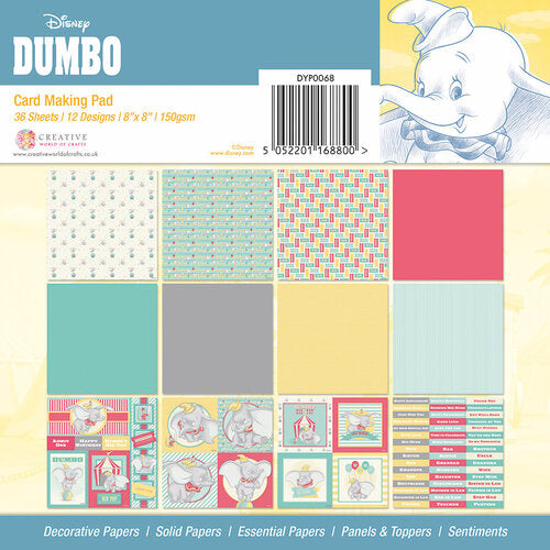 Arkpakke mønsterark - Dumbo 8x8 Inch Card Making Pad (DYP0068)