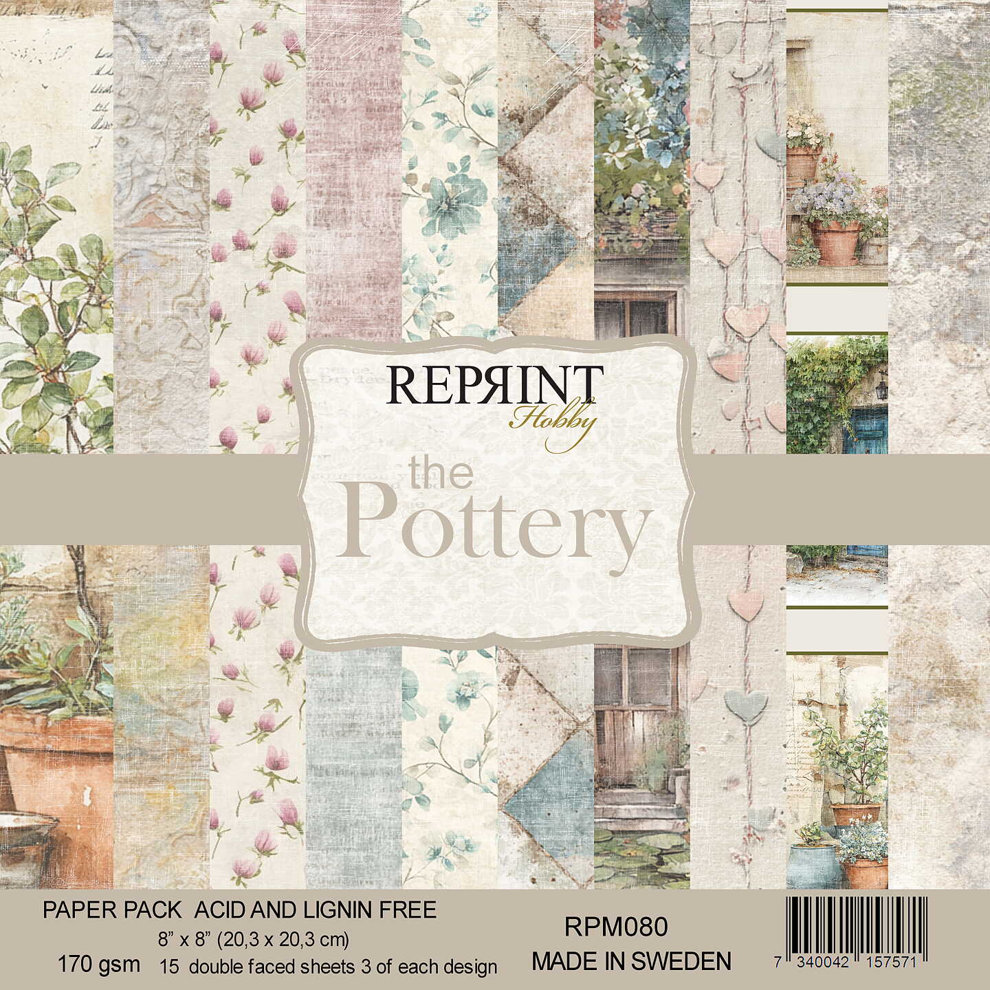 NYHET! Reprint  -  Paperpack Reprint - The Pottery Collection - 8x8
