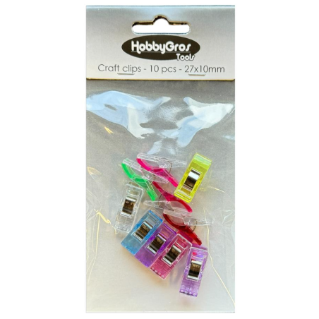 Hobbygros - Craft Clips 27x10mm 10stk