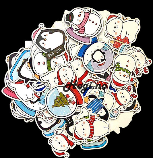 Dan cuts / die cuts -  snømenn, pingviner, isbjørner og snøkuler