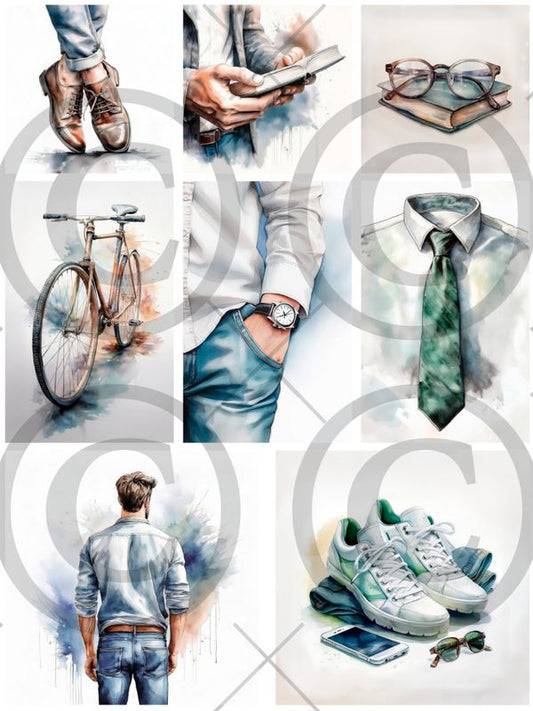 Papirdesign motivark - Herremann