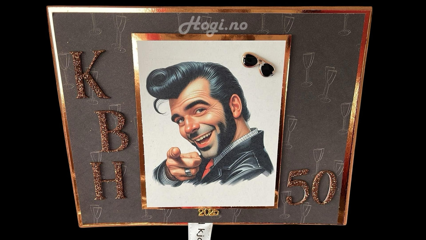 Mønsterark- vinglass - brun 12x12’’ - ensidig