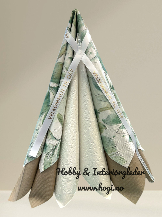 Bånd med tekst -Tekstbånd - « Velkommen til dåp » Velg mellom flere farger. B: 9mm