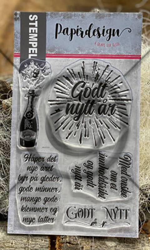 Papirdesign Stempelplate - Godt nytt år Pd2100723