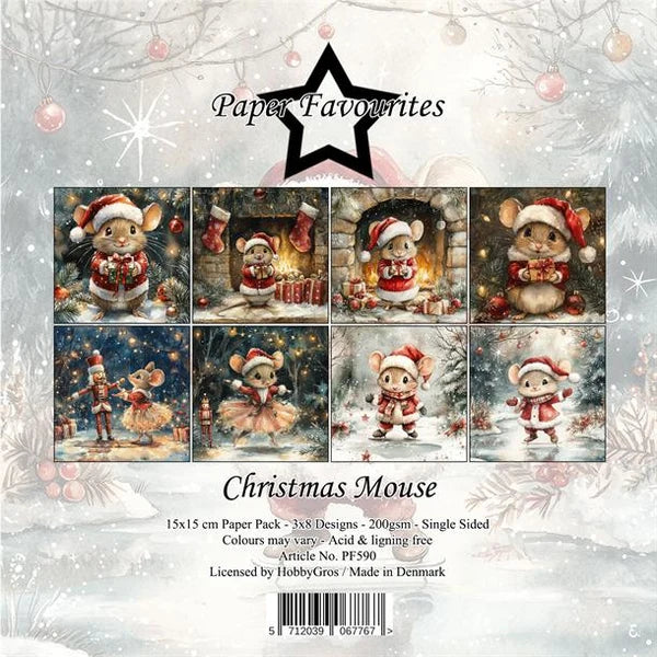 NYHET! Arkpakke - Christmas Mouse  6x6 Inch Paper Pad (PF590)