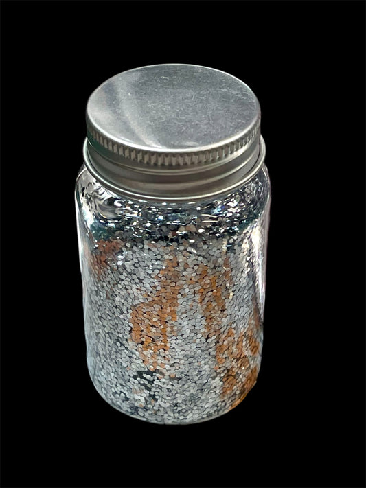 Glitter Sølv grovkornet 50g