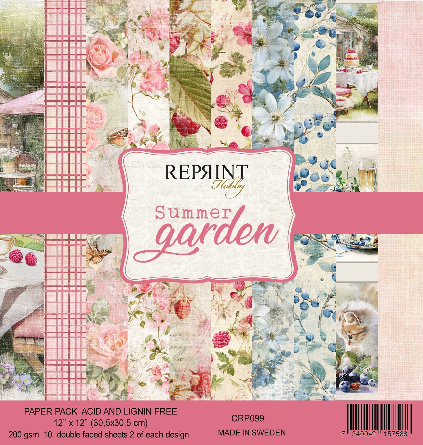 NYHET! Reprint  - Paperpack Reprint - Summer Garden Collection - 12x12