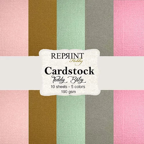 Reprint - cardstock / ensfarget arkpakke - Teddy Baby CSP019