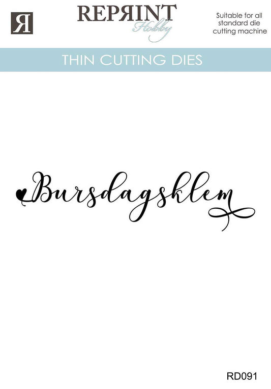 Forhåndsbestill nå! Kommer snart! Reprint - Dies - Bursdagsklem