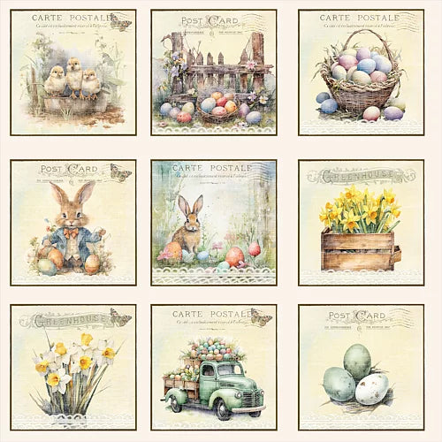 NYHET! Reprint mønsterark - 12x12' - Easter - Tags- RP0624- påske