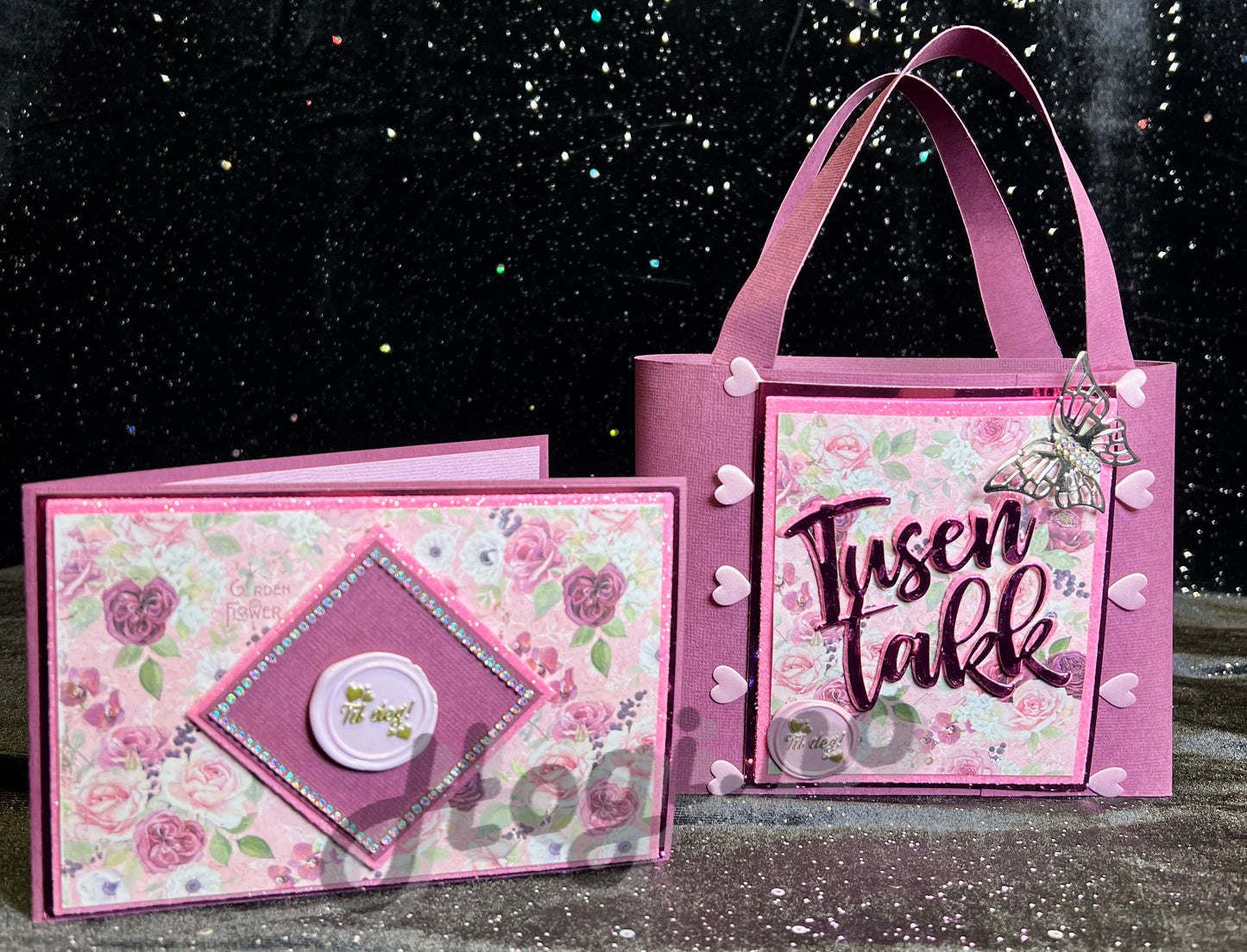 Hobbypakke - romslig veske med plass til gave og kort.😊