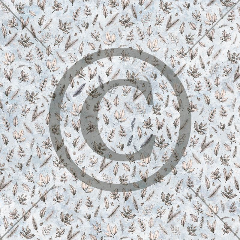 NYHET! Papirdesign Mønsterark 12´x12´ - Vinterglede - Frostnatt  -  PD1570