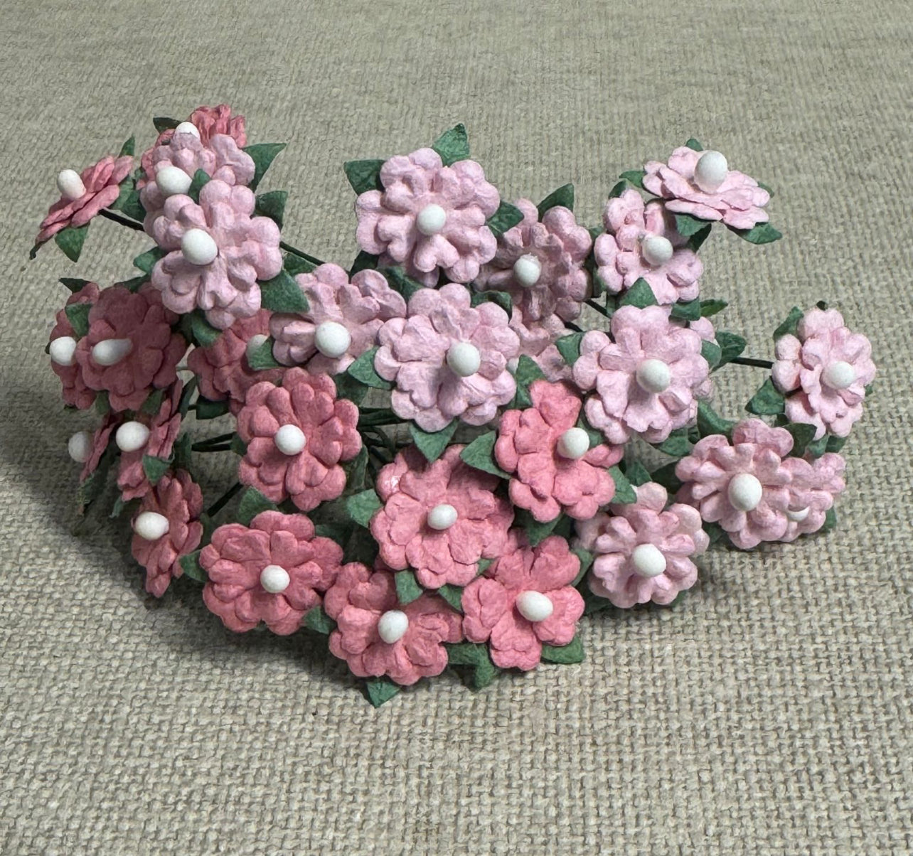 NYHET! Papirdesign - Miniblomster , rosa