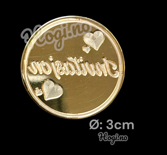 EKSKLUSIV NYHET! Hogi.no’s design: "Invitasjon" lakkseglstempel. Komplett -stempel med håndtak