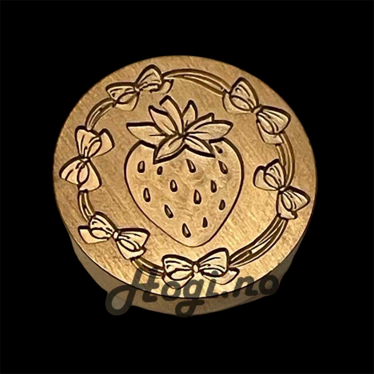 Lakkstempel- wax sealing coin - Jordbær dekor - til lakkstempel segl