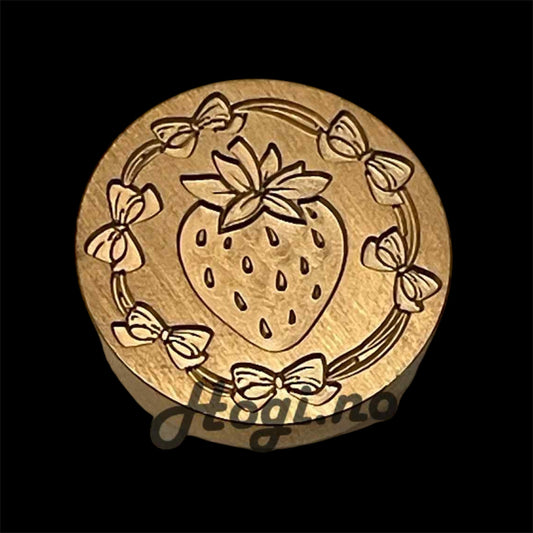 Lakkstempel- wax sealing coin - Jordbær dekor - til lakkstempel segl