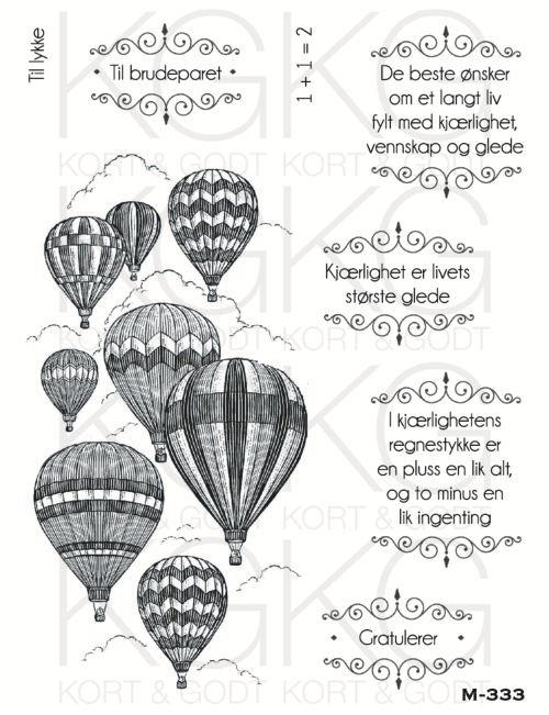 Kort & Godt stempelplate M-333