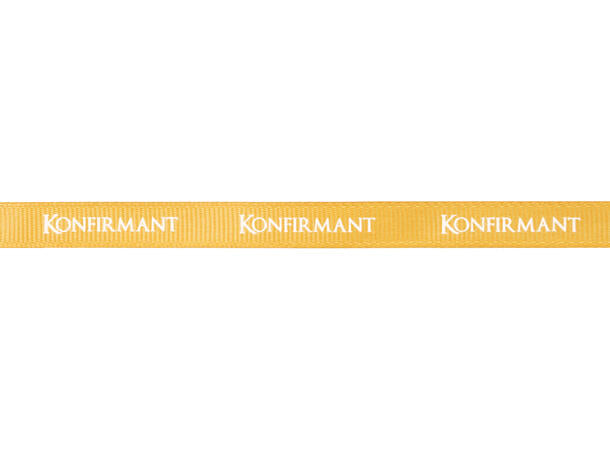 Bånd med norsk tekst «Konfirmant» – 10 mm – Flere farger
