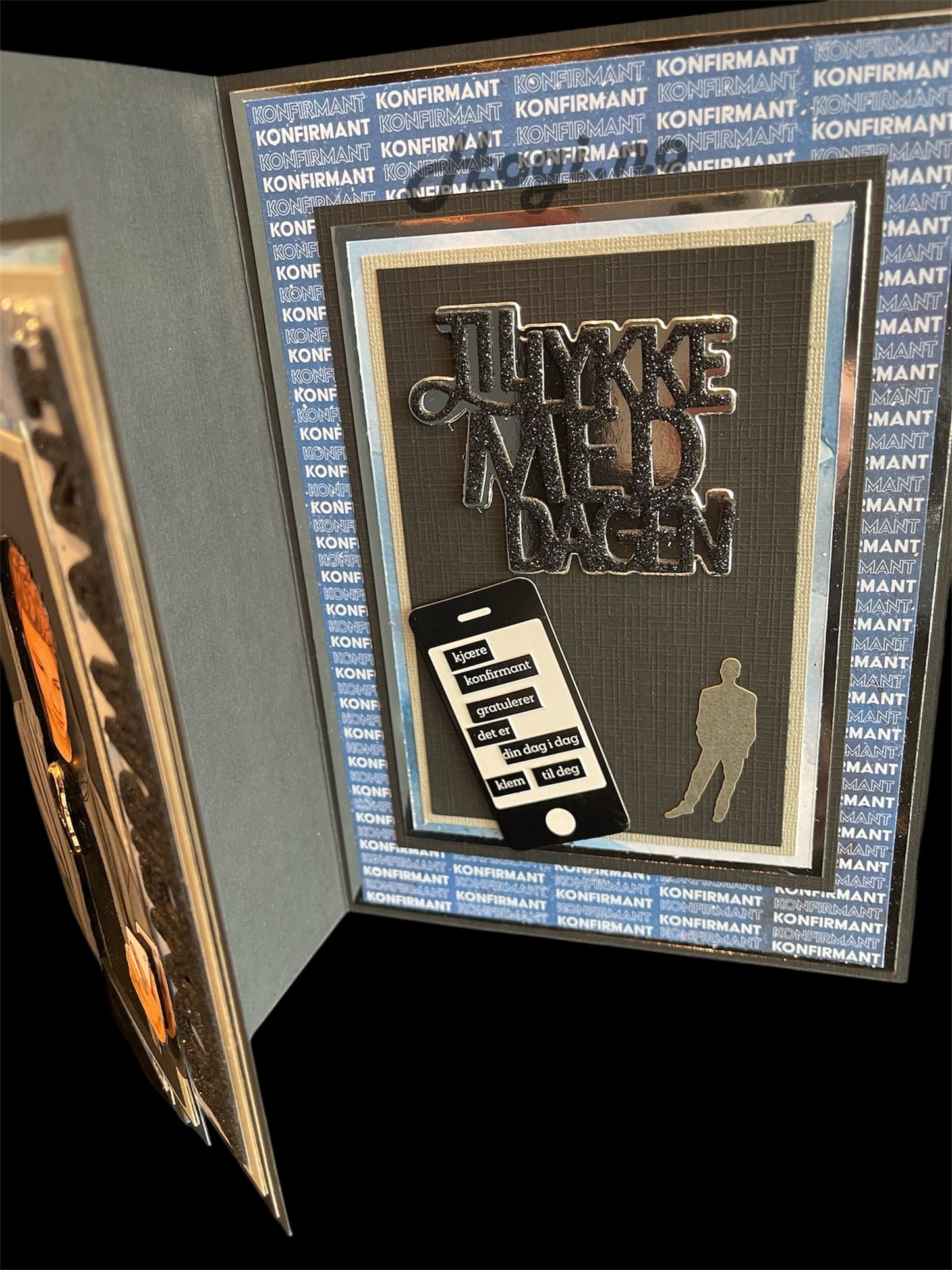 Papirdesign - Die Cuts - Mann,  kremfarget