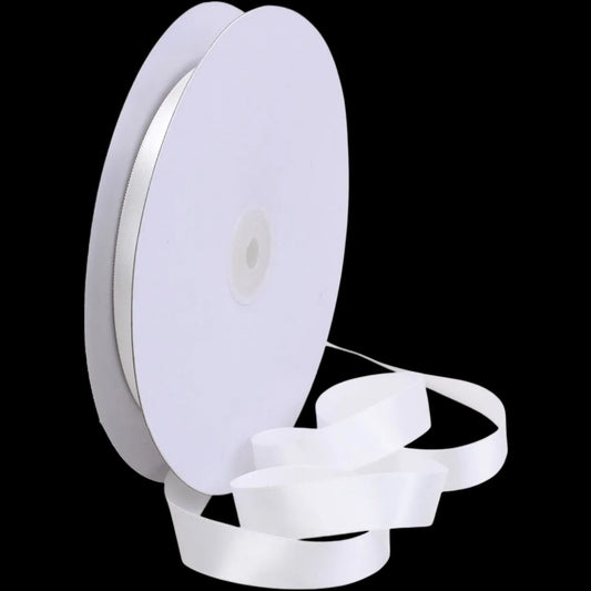 Silkebånd 15mm hvit