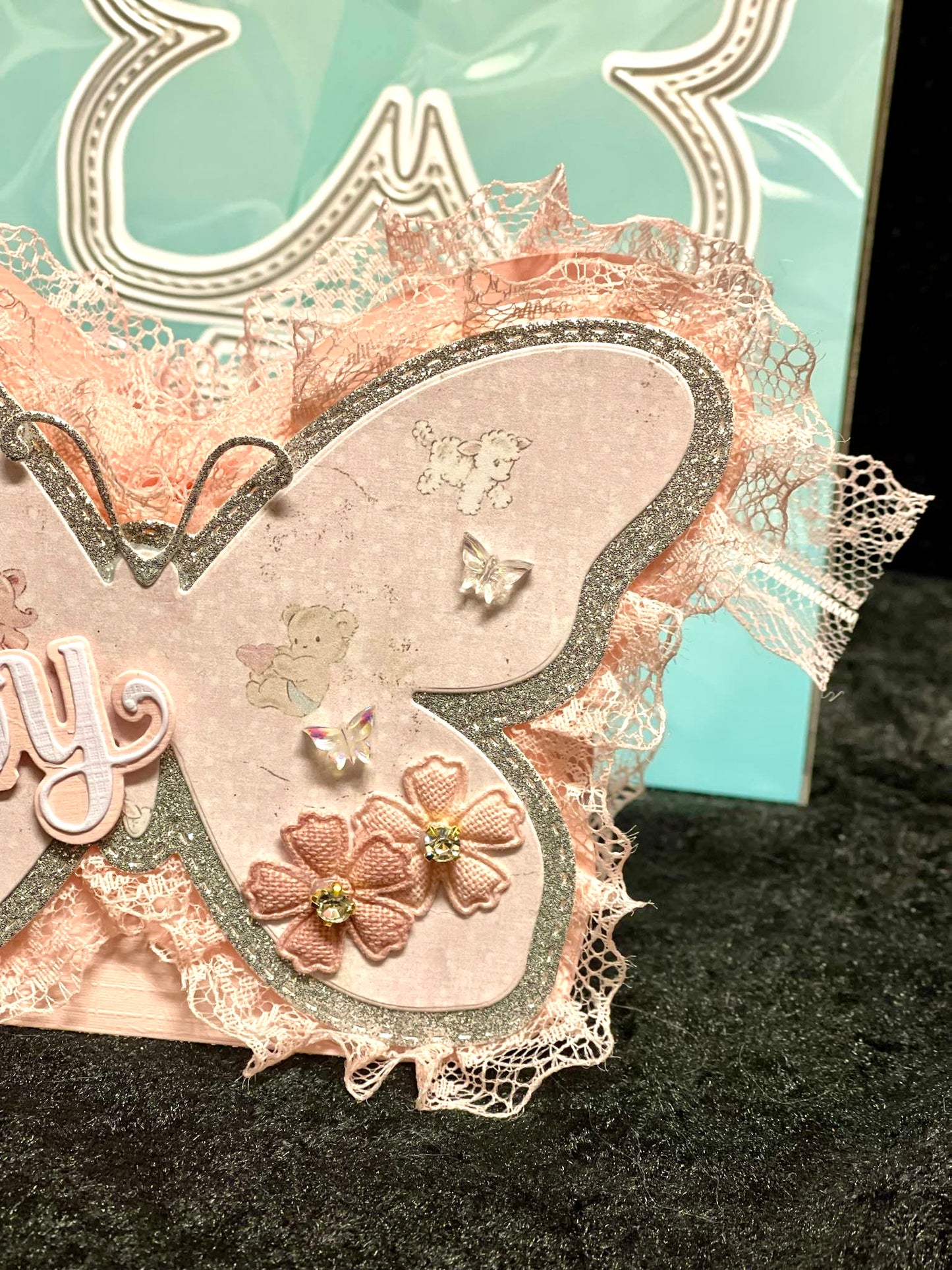 A4 - Glitterkartong - sølv