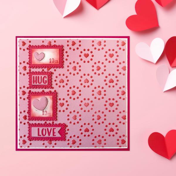 Nellie snellen 3d embossing folder Pop up hearts and dots