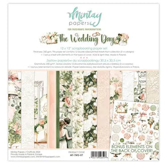 Mintay - The Wedding Day 12x12 Inch Scrapbooking Paper Set (MT-TWD-07)