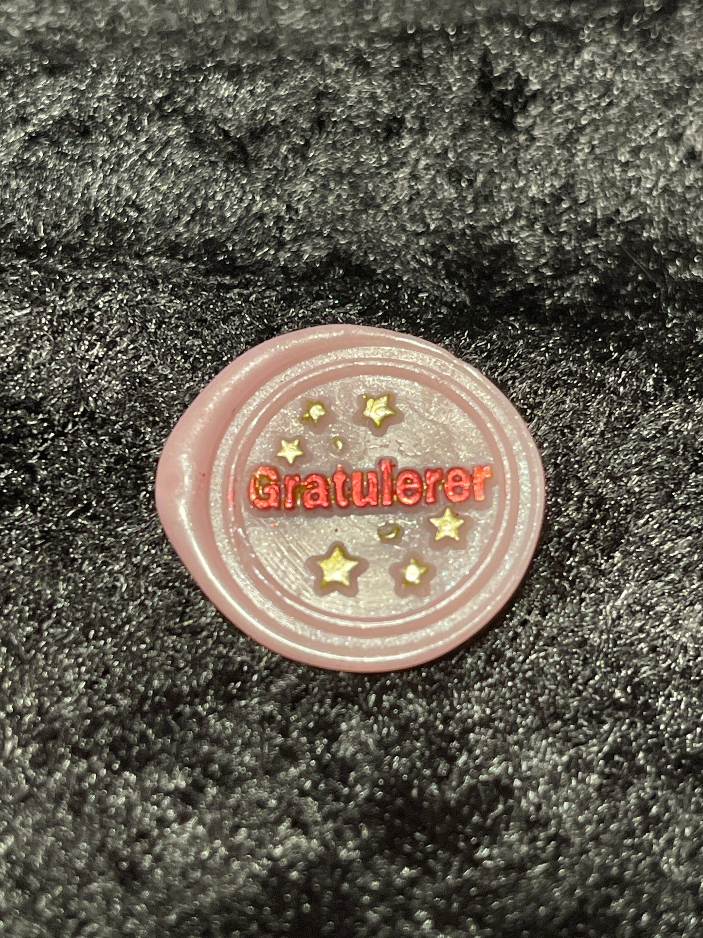 EKSKLUSIV NYHET! Hogi.no’s lakkstempel- wax sealing coin - ✨«Gratulerer»✨ med stjerner - lakkstempel segl-Ø 20mm eller Ø 30mm- velg størrelse.