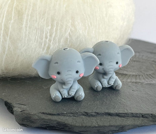 Charms - miniatyr - baby elefant 1 stk