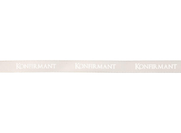 Bånd med norsk tekst «Konfirmant» – 10 mm – Flere farger