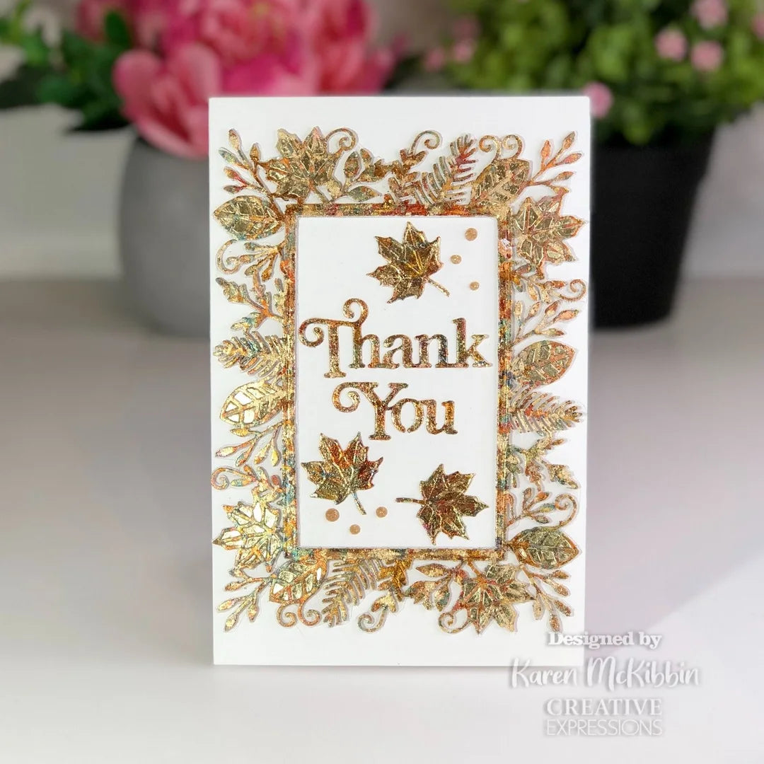 Creative Expressions Craft Dies Frames & tags-leafy rectangle
