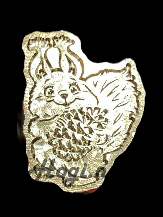 Lakkstempel- wax sealing coin - Ekorn med kongle - til lakkstempel segl