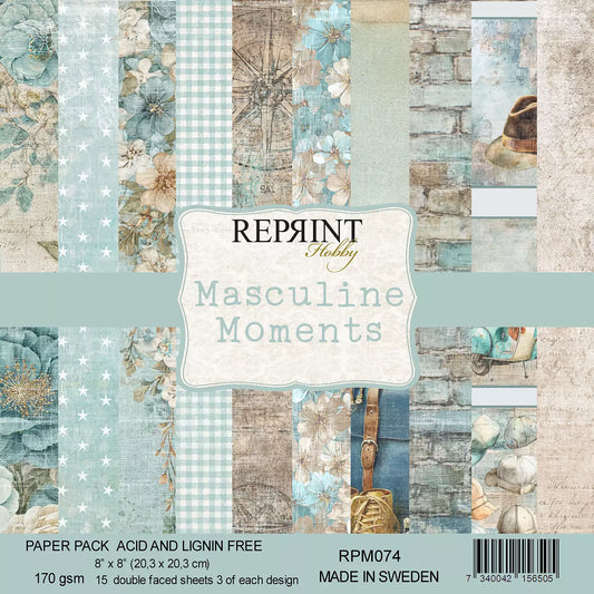 NYHET! Reprint  - Masculine Moments Collection - 8x8