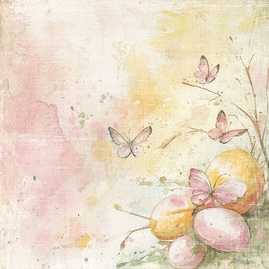 NYHET! Reprint- Hello easter - Butterflies - rp0680 - 12x12