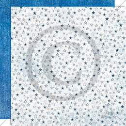Papirdesign Mønsterark 12´x12´ - Frydefull - Stjernedryss -  PD 1312