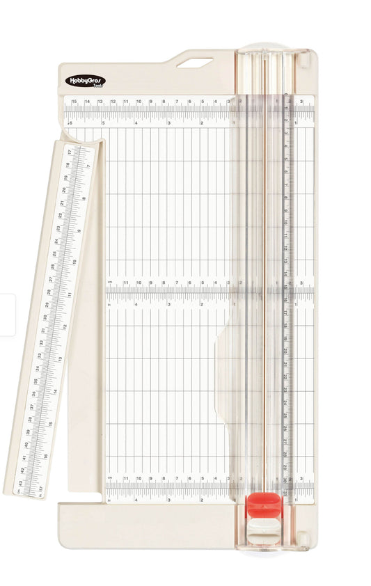 Kuttebrett / papirtrimmer - paper trimmer  - måleenhet inch og cm