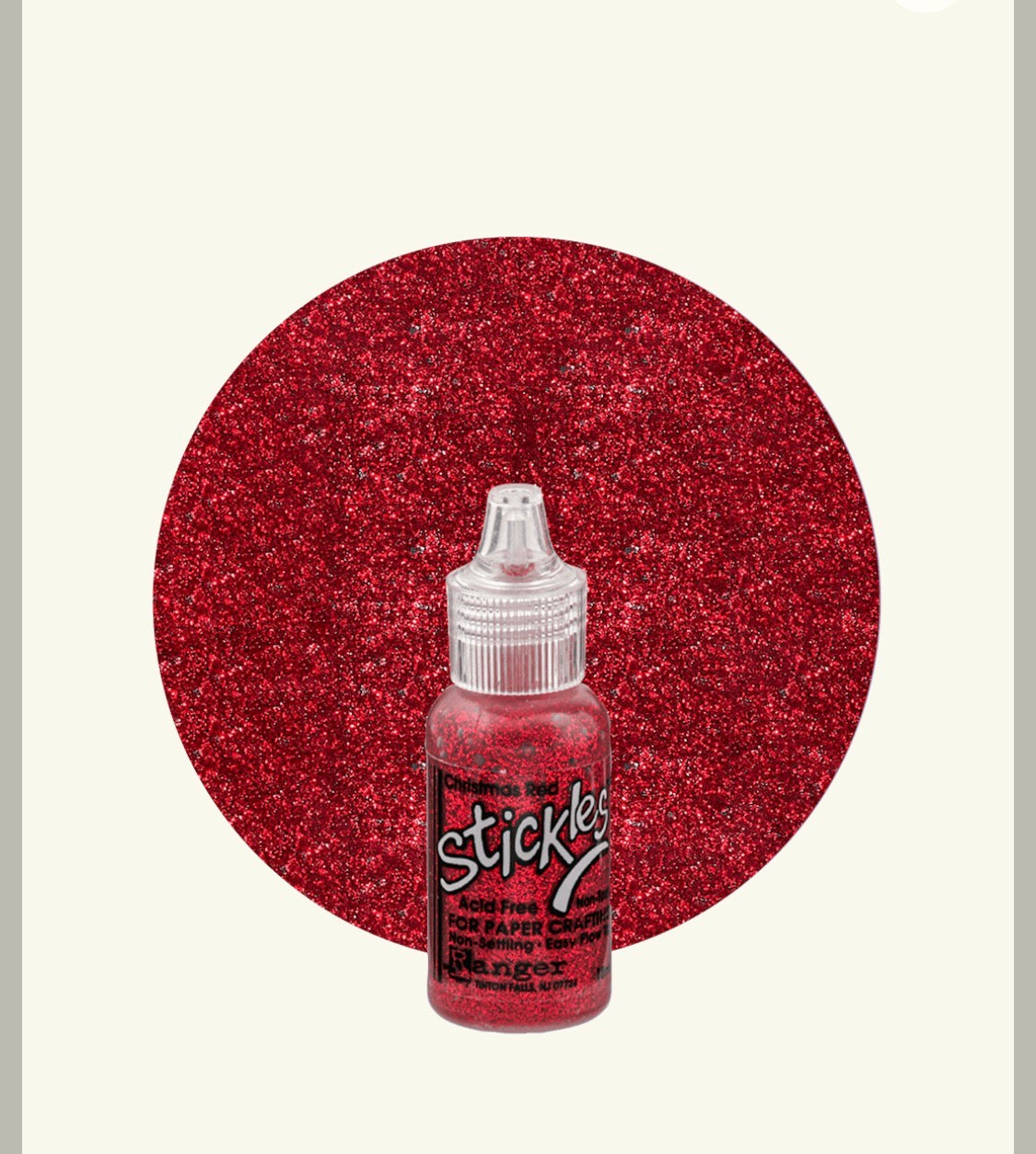 Glitterlim  stickles - Christmas red/ julerød