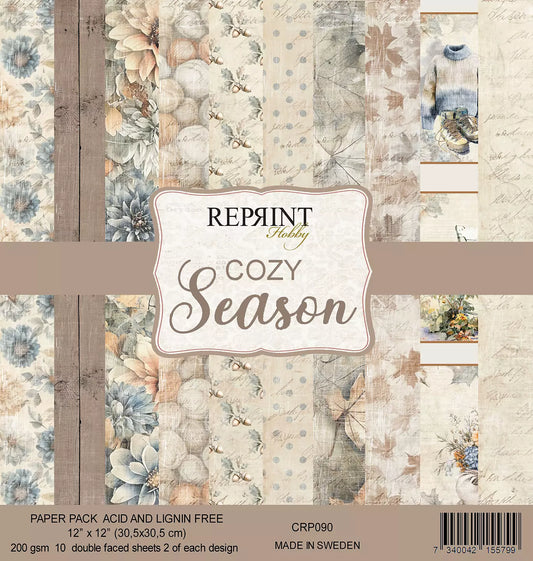 Bestill nå! Kommer snart. NYHET! Reprint mønsterarkpakke - Cozy Season - Collection 12x12