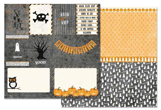 Papirdesign mønsterark - Knask eller knep - 12x12 - Bøøøøø - PD15086
