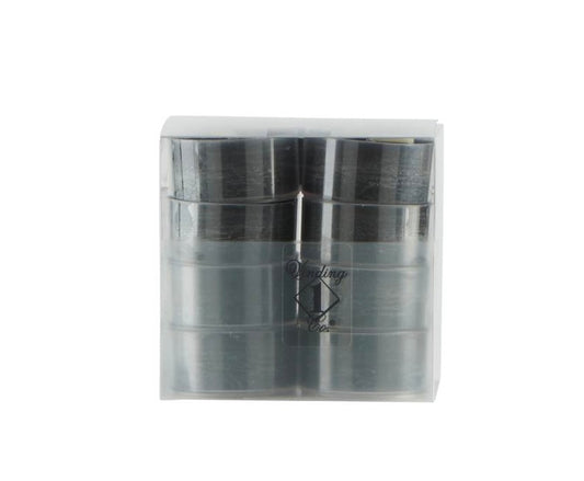 Telys - svart - 16stk - 4t brenntid ( gjennomsiktig plastkopp)