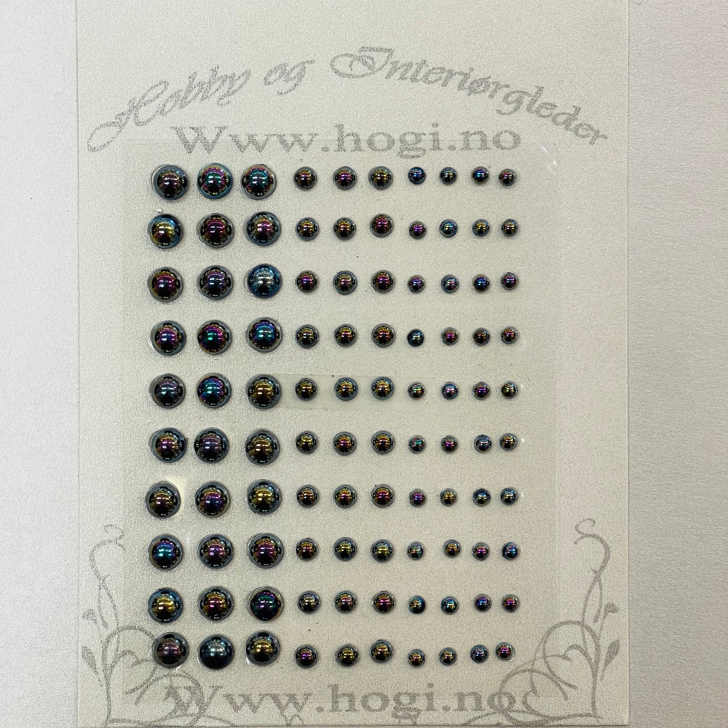 Halvperler - skinnende multifarget