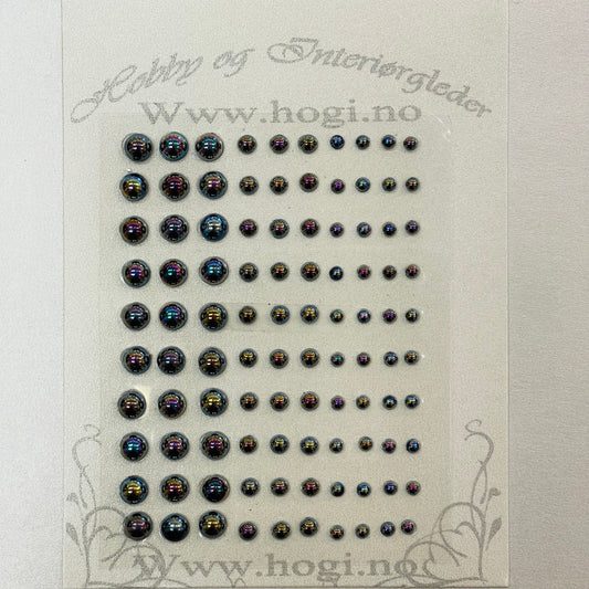 Halvperler - skinnende multifarget