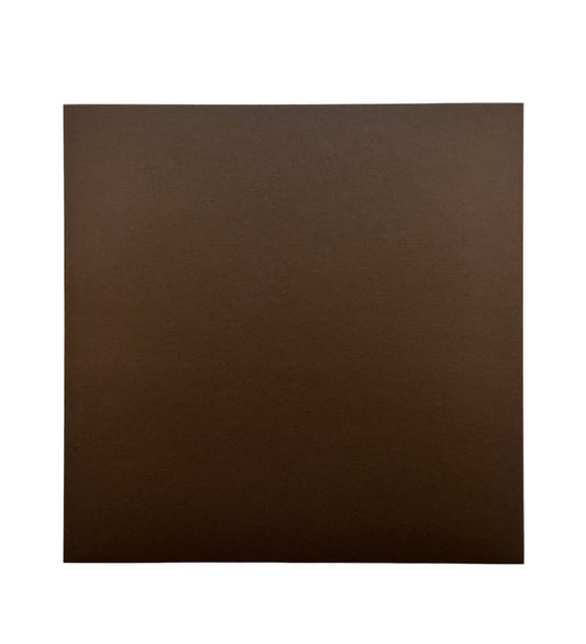 Ensfarget kartong - Mørk brun/ Deep coffee  30,5x30,5 -  12x12 Inch Smooth Cardstock 220gsm