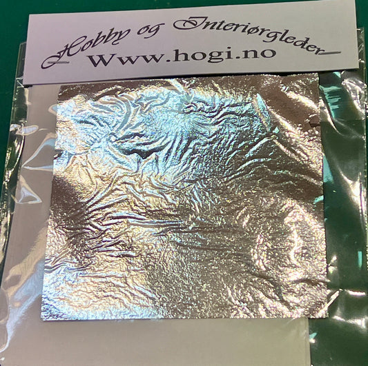 Bladmetall / silver leaf - sølv  - 10 ark  -  16x16cm