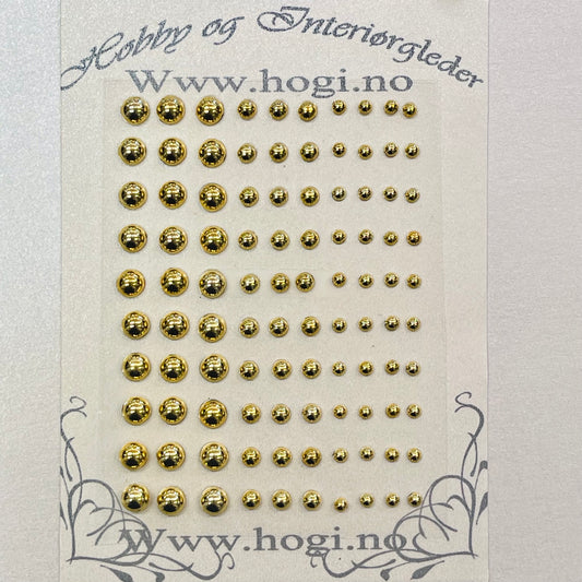 Halvperler - Gull- skinnende blank gull