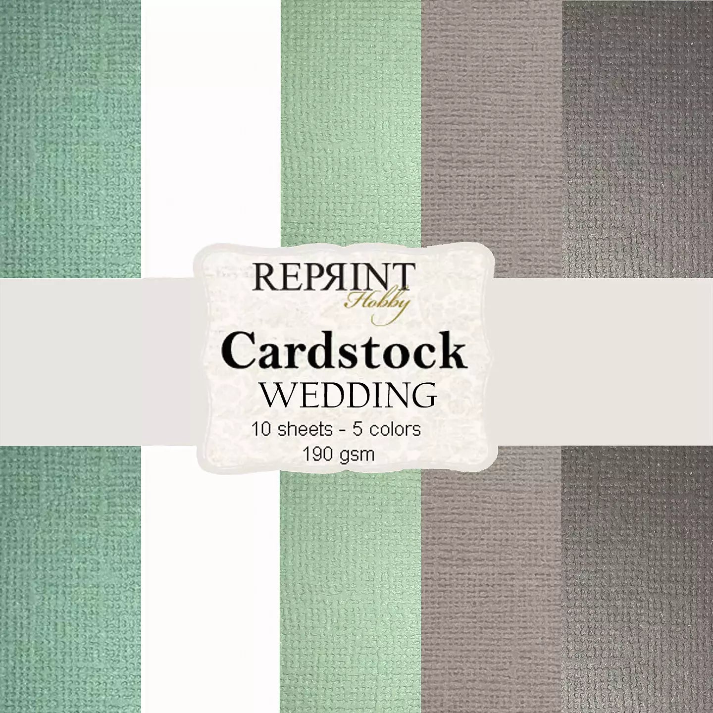 Reprint - cardstock / ensfarget arkpakke - Wedding CSP020