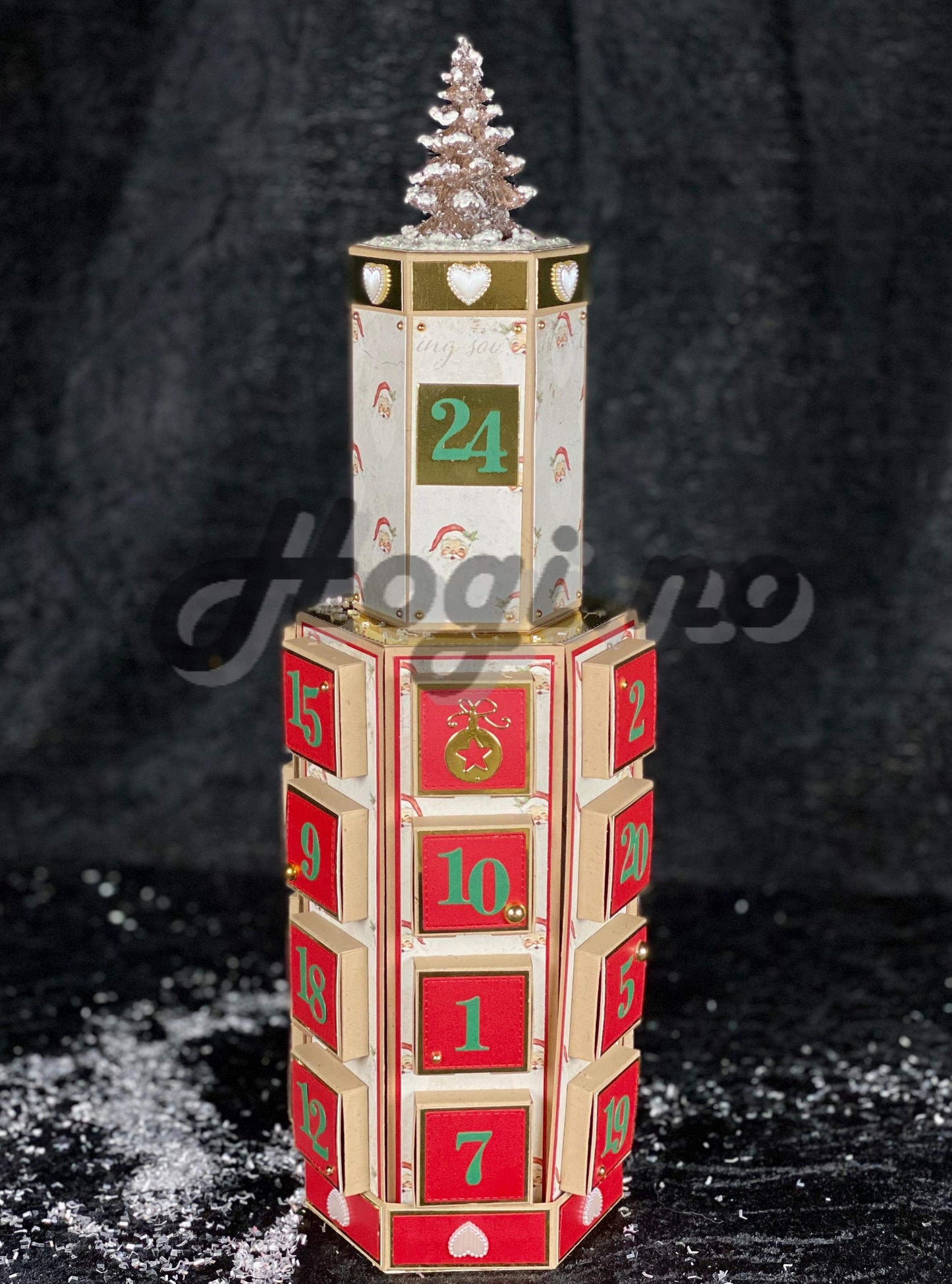 Hobbypakke - julekalender / adventskalender sekskantet